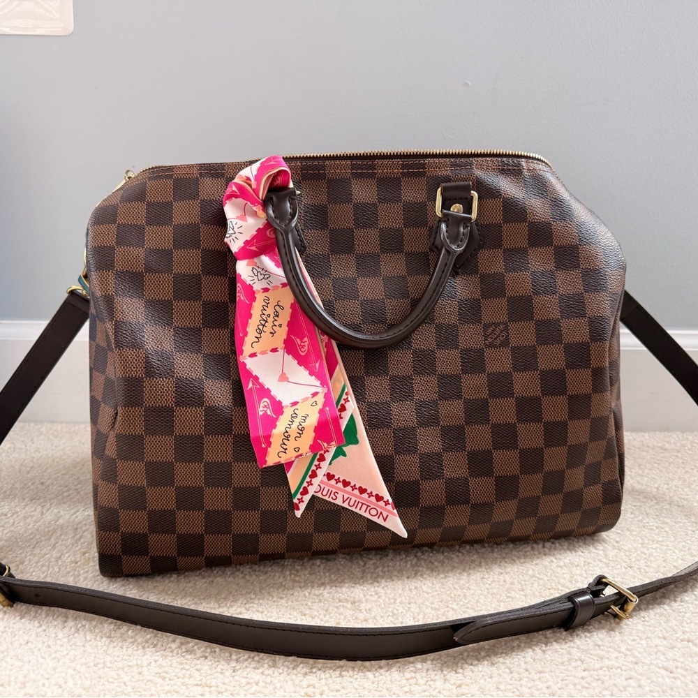 Louis Vuitton Damier Ebene Speedy B 35. Authentic.